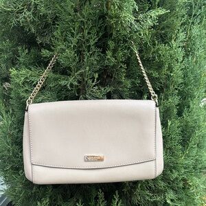 Kate Spade Pink/beige Shoulder Bag with Gold Chain